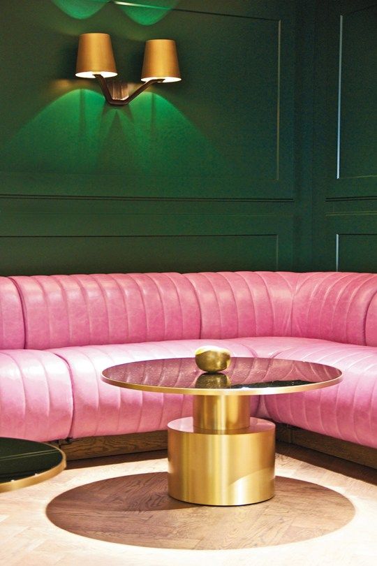 Mondrian Hotel London | Pink &nd Emerald Green Interior